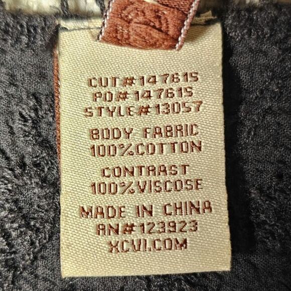 XCVI Womens Viscose‎ Embroidered Crochet Dolman Short Sleeve Blouse Top  XL - Picture 11 of 11